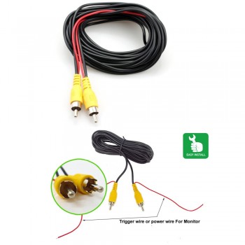 BYNCG  AV Cable Universal auto RCA AV Cable wire harness for car rear view camera parking 6m video extension cable Free shipping