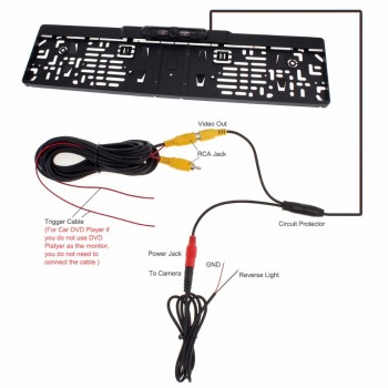 170 degree 12V Car License Plate Frame 4 IR Light Rear View Camera Universal HD Auto Night Vision Reverse Backup Camera
