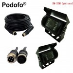 Podofo Car Parking Camera Nightvision Waterproof Rear View Camera + 5M 10M 15M 20M Aviation Connector Plug Cable For Bus Truck