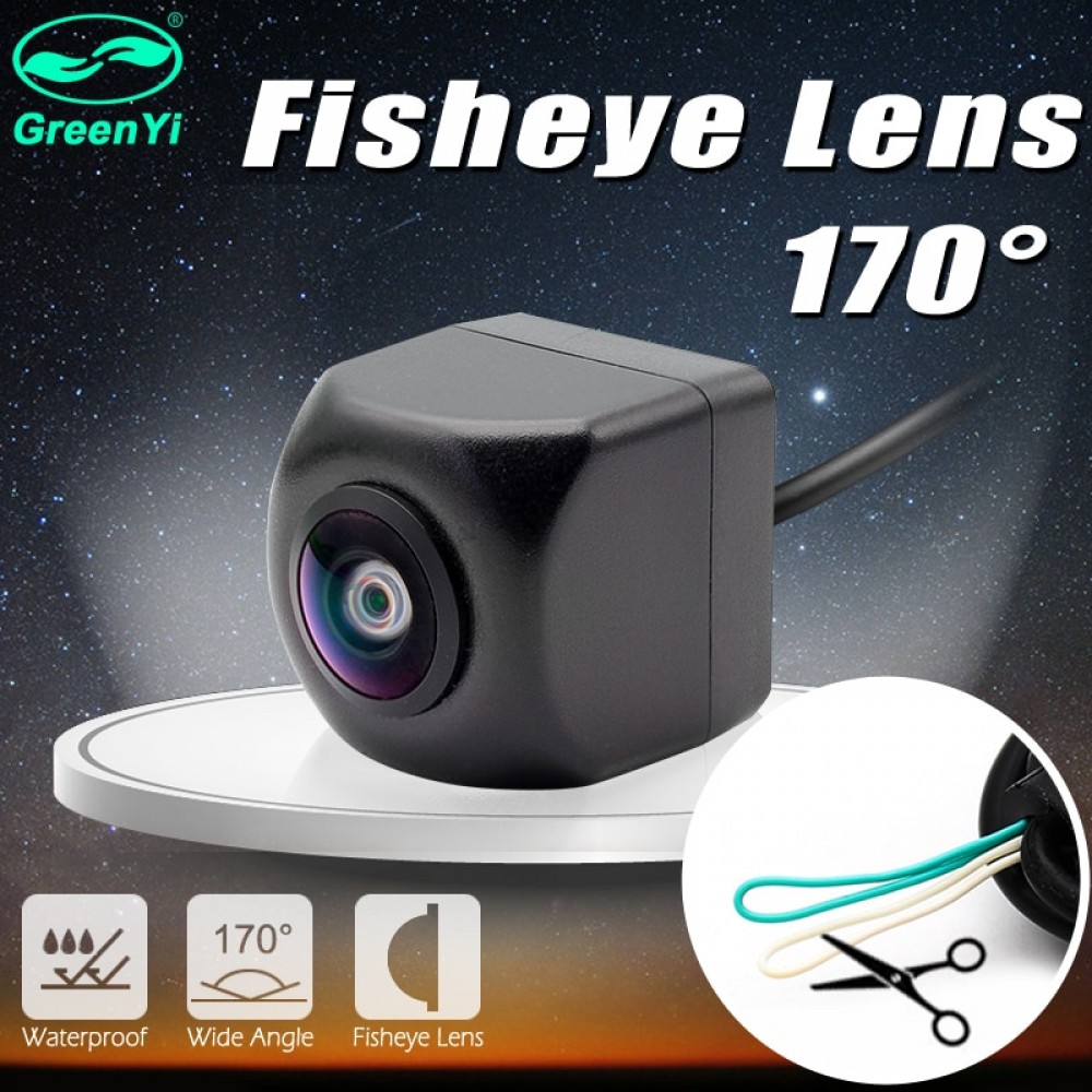 GreenYi HD 170 Degree CCD Fisheye Lens Car Reverse Backup Rear View Camera Front View Side CCTV Vehicle Parking Camera