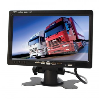DIYSECUR 2 x 4pin Night Vision CCD Rear View Camera Kit + DC 12V - 24V 7 inch TFT LCD Monitor System For Bus Houseboat Truck