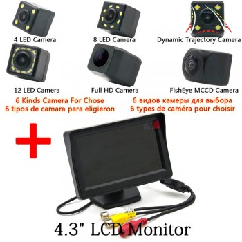 Fisheye 1080P MCCD HD Backup Reversing Rear View Camera For Toyota Corolla 2007 2008 2009 2010 2011 2012 2013 Car LCD Monitor