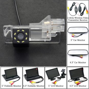 8LED Car Parking Rear View Camera 4.3 5 Mirror LCD Monitor Wireless For Renault Fluence 2013 2014 2015 Clio 4 Megane 3 Captur