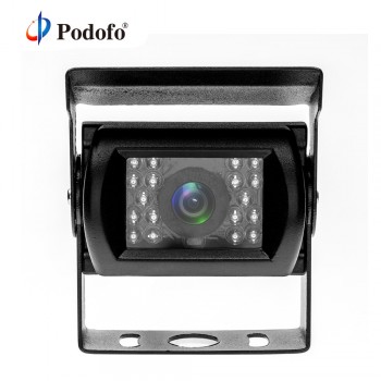 Podofo Backup Camera IR Night Vision without Guide Line Without Color Change Waterproof 4 Pin Aviation Connector for Bus/RV