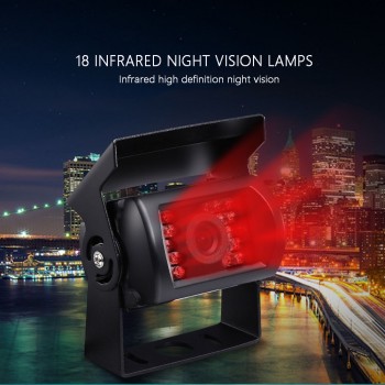 Podofo Backup Camera IR Night Vision without Guide Line Without Color Change Waterproof 4 Pin Aviation Connector for Bus/RV