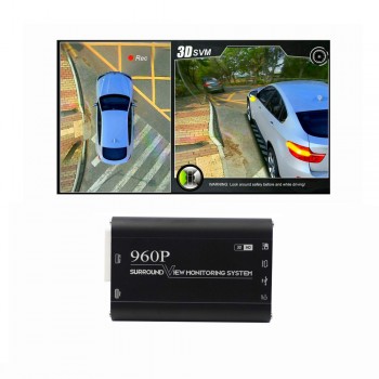 AfmoDVR Car DVR Recorder Newest 3D 360 Degree HD Surround View Monitoring System Driving Bird View Panorama 4-CH 960P G-Sensor