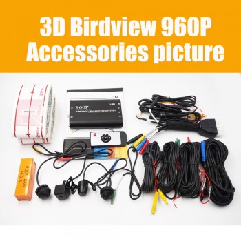 AfmoDVR Car DVR Recorder Newest 3D 360 Degree HD Surround View Monitoring System Driving Bird View Panorama 4-CH 960P G-Sensor