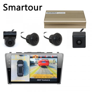 Smartour 3D Car DVR Recorder Surround View Monitoring System 360 Degree Driving Bird View Panorama with 4 Cameras for Honda XRV