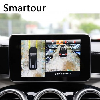 Smartour car 3D Surround View Monitoring System 360 Degree Driving Bird View Panorama Car Camera DVR Recorder with G sensor