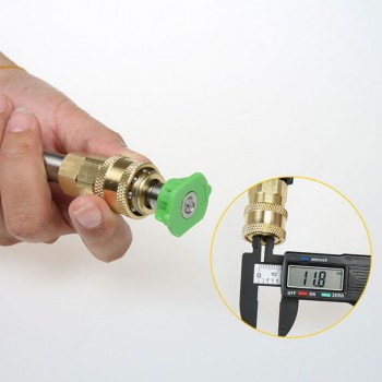 High pressure water gun head live connection quick insertion 1/4 joint cleaning machine gun head M14 threaded socket 12mm