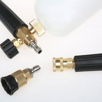 High pressure water gun head live connection quick insertion 1/4 joint cleaning machine gun head M14 threaded socket 12mm