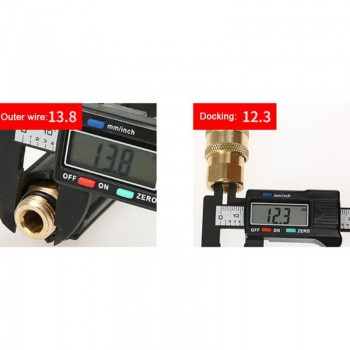 High pressure water gun head live connection quick insertion 1/4 joint cleaning machine gun head M14 threaded socket 12mm