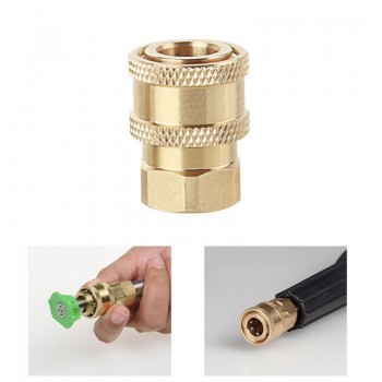 High pressure water gun head live connection quick insertion 1/4 joint cleaning machine gun head M14 threaded socket 12mm