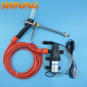Free Shipping Car Cleaning Machine 12V 60W High Pressure Water Pump Water Gun Car Washer Portable Washing Machine Garden Pump