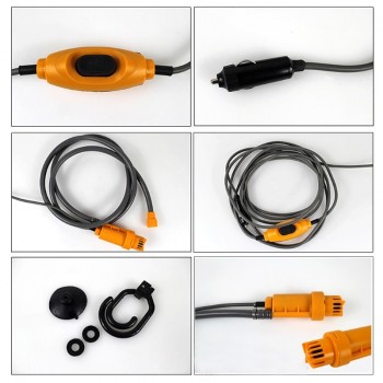 Free delivery 12V Electric Car Plug Outdoor Camper Caravan Van Camping Travel Shower Portable
