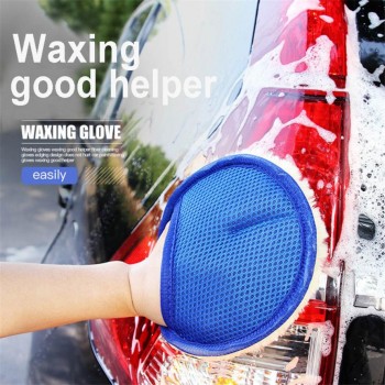 New Car Washer Tool 1PC Car Wash Clean Sponge Brush Glass Cleaner Blue Wave Cars Wash Triangle High Quality 15
