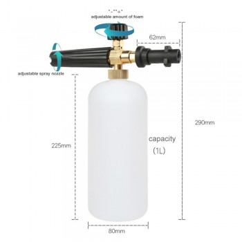 VODOOL High Pressure Car Wash Foam Gun Soap Foamer Generator Water Sprayer Gun Snow Foam Lance Auto Car Washer For Karcher K2-K7