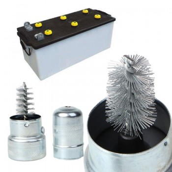 Free delivery 2018 Car Vehicle Silver Battery Post Terminal Cleaner Tool Stainless Steel Brush