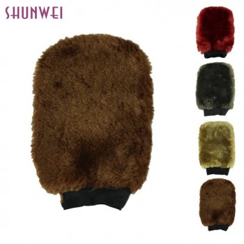 pretty High Quality  Wool Car Wash Gloves Double Faced Plush Car Washing Paw  Gloves thickening Drop shipping
