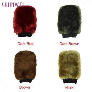 pretty High Quality  Wool Car Wash Gloves Double Faced Plush Car Washing Paw  Gloves thickening Drop shipping