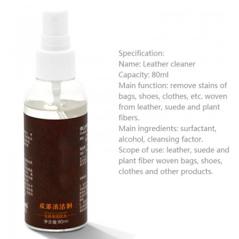 80ML Car Leather Cleaner Leather Sofa Bag Car Leather Care Oil Stain Removal Cleaning Repair Tools