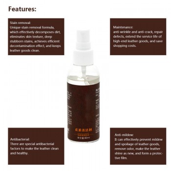 80ML Car Leather Cleaner Leather Sofa Bag Car Leather Care Oil Stain Removal Cleaning Repair Tools