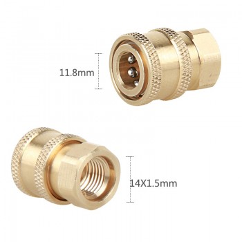 High Pressure Water Gun Connector 1/4 Quick Connector M14*1.5 Pure Copper High Pressure Sprinkler