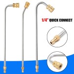 New U Shape/30/90 Degree Pressure Washer Gutter Rod Cleaner Attachment For Lance Wand 1/4 Inch Quick Connect