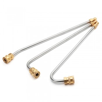 New U Shape/30/90 Degree Pressure Washer Gutter Rod Cleaner Attachment For Lance Wand 1/4 Inch Quick Connect