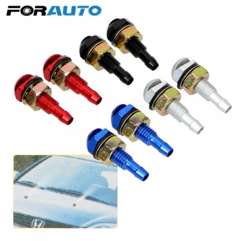FORAUTO 2Pcs Car Cleaning Fan-Shaped Front Windshield Water Sprayer Washer Universal Bonnet Auto Wiper Jet Nozzle
