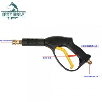 City wolf high pressure water spray gun with 2PCS  quick connector nozzle for industrial car washers