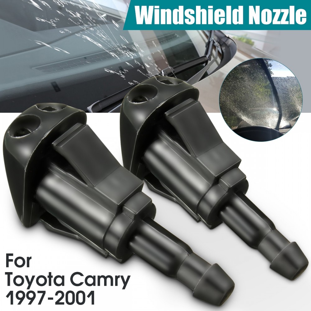 Pair Front Window Windshield Windscreen Washer Nozzle Spray Jet For Toyota Camry 97 98 99-01 85381-AA010