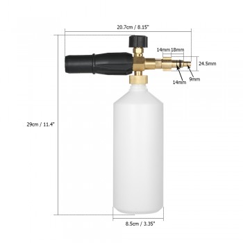 Universal 2018 Adjustable Foam Lance 1L Bottle Snow Foam Nozzle Injector Soap Foamer for Lavor Pressure Car Washer