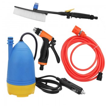 12V 60W Car wash Brush Washer Kit High pressure cleaner electric water pump washing machine Set universal for Home