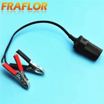 38cm 30A Car Battery Clamp Alligator Clip Plug Connectors Cigarette Lighter Charger Cable  Soft Plastic Boots