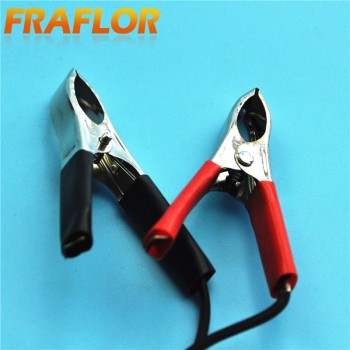 38cm 30A Car Battery Clamp Alligator Clip Plug Connectors Cigarette Lighter Charger Cable  Soft Plastic Boots