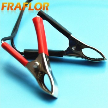 38cm 30A Car Battery Clamp Alligator Clip Plug Connectors Cigarette Lighter Charger Cable  Soft Plastic Boots