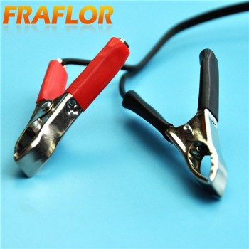 38cm 30A Car Battery Clamp Alligator Clip Plug Connectors Cigarette Lighter Charger Cable  Soft Plastic Boots