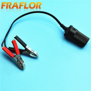 38cm 30A Car Battery Clamp Alligator Clip Plug Connectors Cigarette Lighter Charger Cable  Soft Plastic Boots
