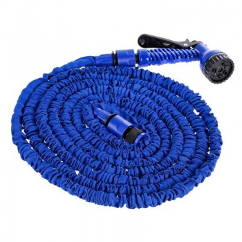 1Pcs Universal Blue Multifunction Garden Hose Expandable Flexible Plastic Hoses Water Pipe with Spray Gun Car Washer