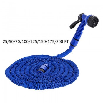 1Pcs Universal Blue Multifunction Garden Hose Expandable Flexible Plastic Hoses Water Pipe with Spray Gun Car Washer