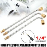 U Shape/30/90 Degree Pressure Washer Gutter Rod Cleaner Attachment For Lance Wand 1/4 Inch Quick Connect