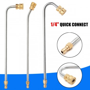 U Shape/30/90 Degree Pressure Washer Gutter Rod Cleaner Attachment For Lance Wand 1/4 Inch Quick Connect