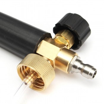 1L Adjustable Snow-Foam Lance Cannon with 1/4 Quick Connect Adapter Dirt Grease For Pressure Washer Removes Spray Pattern