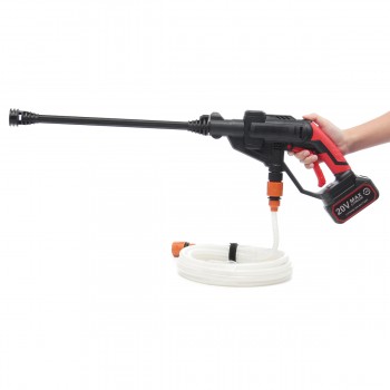 Cordless Portable Water Cleaner Li-ion 320psi 20V Pressure Washer Hose Nozzle Cleaner Spray-Gun for Car Cleaning