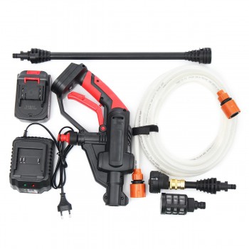 Cordless Portable Water Cleaner Li-ion 320psi 20V Pressure Washer Hose Nozzle Cleaner Spray-Gun for Car Cleaning
