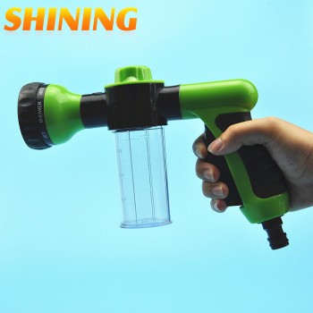 Household Self-priming Electric Car Washing Washer Machine 12V Car Washer Pump Cleaner + 8 Pattern Foam Water Gun [Package 2]