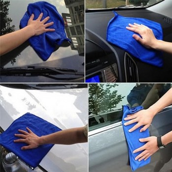 Car-styling Microfiber Cloths Car Wash New Practical Blue Soft Absorbent Wash Cloth Car Auto Care td28 Dropship