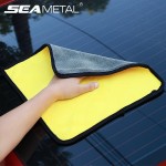 Car Wash Clean Towel Double Side Cleaning Towel Soft Cloth Detailing Microfiber Plush Washing Drying Towel for Auto Accessories
