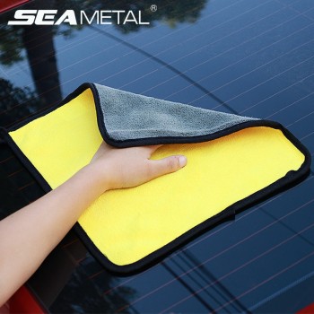 Car Wash Clean Towel Double Side Cleaning Towel Soft Cloth Detailing Microfiber Plush Washing Drying Towel for Auto Accessories